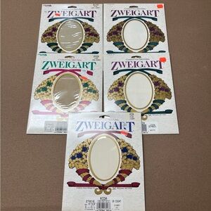 5 Pack Zweigart Cross Stitch Fabric Various Colors Sizes and Counts